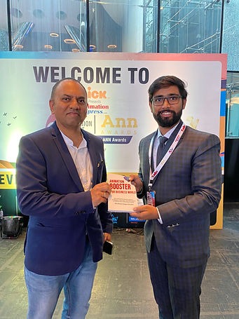 With Rajiv Chilaka — creator of Chhota Bheem (ANN Awards)
