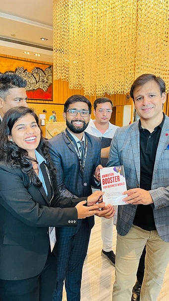 Presenting the book to actor & entrepreneur Vivek Oberoi